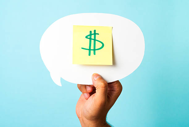 istock Hand announcing, green dollar symbol, money and saving concept. 170550550