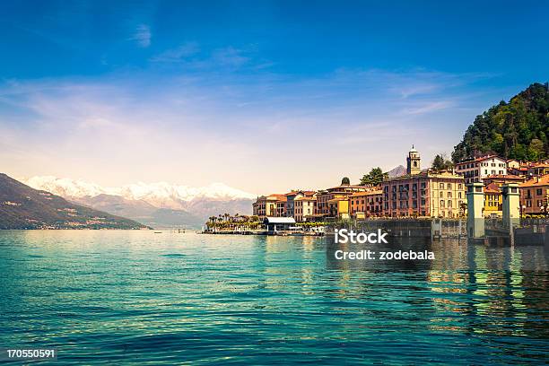 Town Of Bellagio On Como Lake National Landmark Italy Stock Photo - Download Image Now