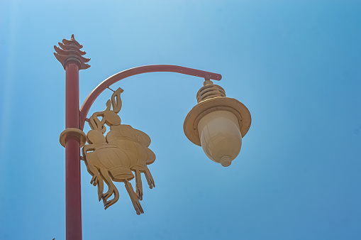 an antique Chinese style street lamp