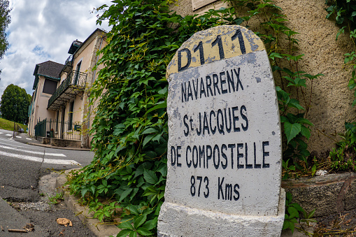 Shells marking the route de Compostella in the south of France