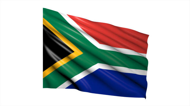 istock South Africa national flag on white background. 1705528122