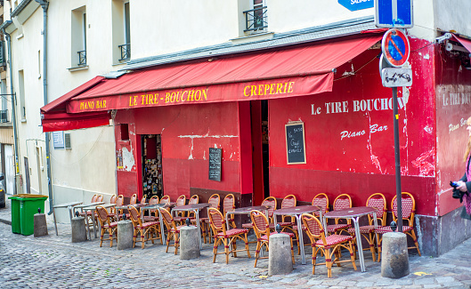 Paris - December 2012: Montmartre is a famous quarter for artists.
