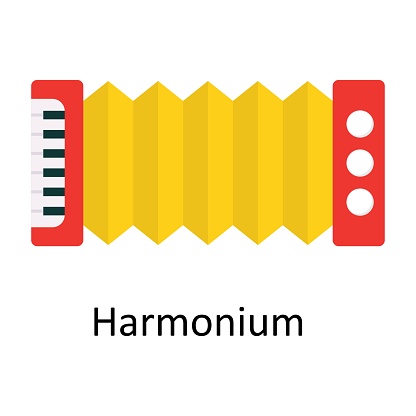 Harmonium   vector Flat Icon Design illustration. Symbol on White background EPS 10 File