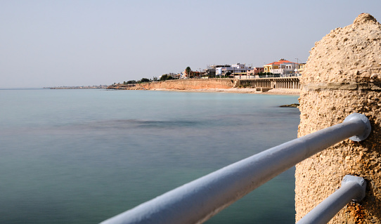 Long exposure shot of Avola coast line, Sicily