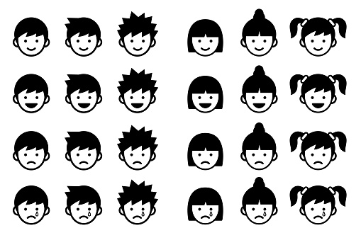 people face icon set
