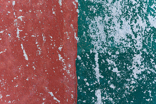 top view asphalt road street red and green Grey Abstract old dirty dark cement wall background on ground texture.