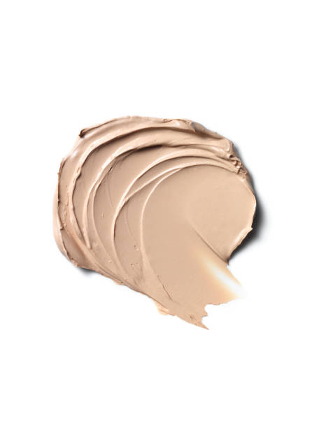 istock Eyeshadow primer composition texture isolated on white background. Cosmetic product swatch 1705637776
