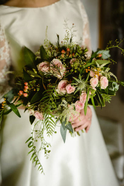 istock Colorful bridal bouquets with flowers 1705651813