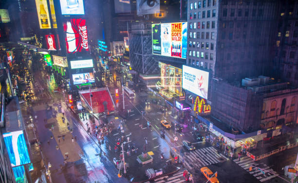 New York City - June 2013: Lights of Times Square in Manhattan.