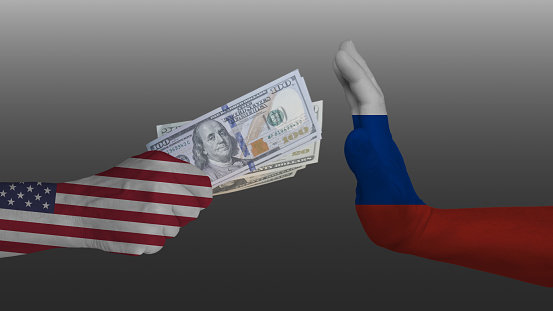 Russia versus VS American dollar, Russia stops trading in American dollars