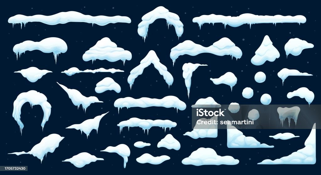 Desene animate Crăciun zăpadă și calotele de gheață cu gheață - vector de stoc Zăpadă fără redevențe Desene animate Crăciun zăpadă și calotele de gheață cu gheață - vector de stoc Zăpadă fără redevențe