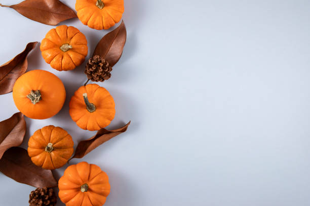 istock Autumn Background with Pumpkins and Leaves 1705742932