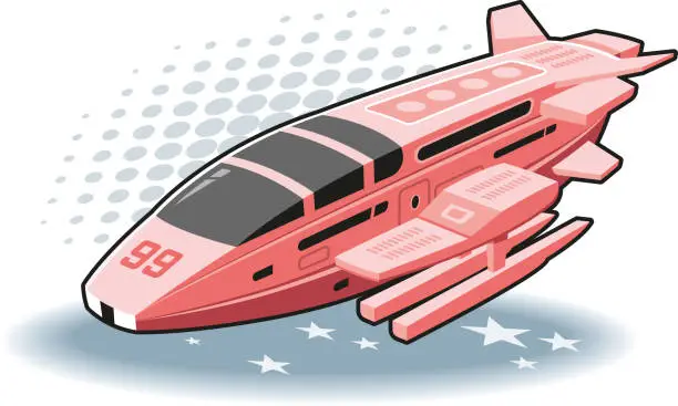 Vector illustration of SPACESHIP