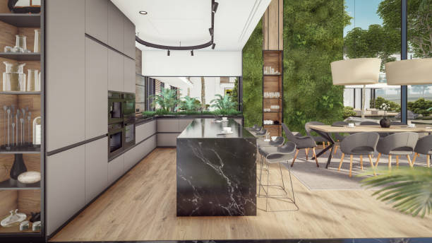 istock 3d rendering of expensive cozy interior with green walls in night 1705773333