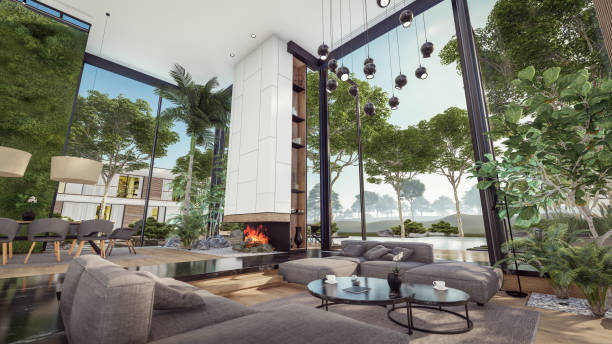 istock 3d rendering of expensive cozy interior with green walls in night 1705773365