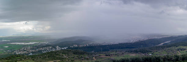 istock Panoramic view of Yoqneam, Israel and beyond from a viewpoint on Mount Carmel. 1705777219