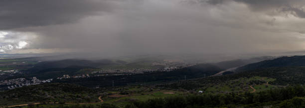 istock Panoramic view of Yoqneam, Israel and beyond from a viewpoint on Mount Carmel. 1705777766