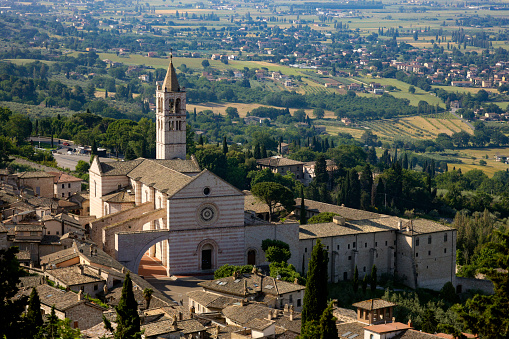 Basilica di Santa Chiara in Assisi, Italy.