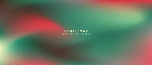 Vector illustration of Merry Christmas and New Year Background. Dynamic Green and Red Gradient Banner Template. Vector Design.
