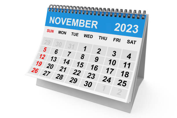 istock 2023 Year November Calendar. 3d Rendering 1705802974