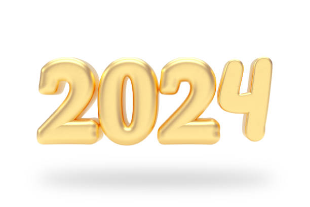 istock New 2024 Year Golden Inflated Bubble Sign. 3d Rendering 1705802978