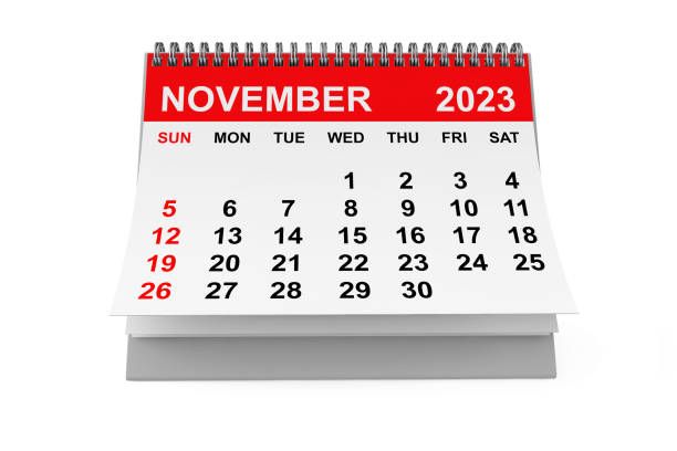 istock Calendar November 2023. 3d rendering 1705803303