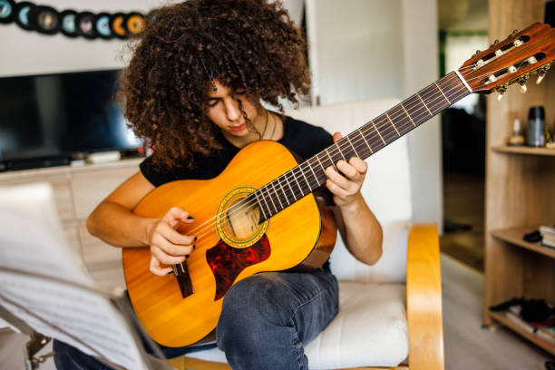 istock Young musician enjoys acoustic guitar 1705803459