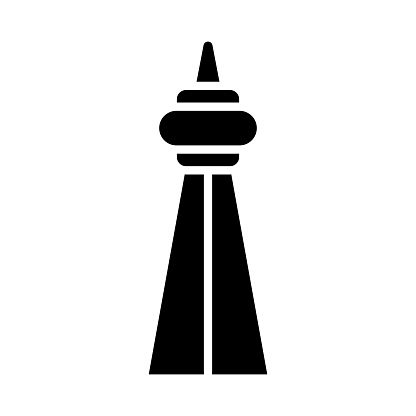 Cn Tower Vector Glyph Icon For Personal And Commercial Use.