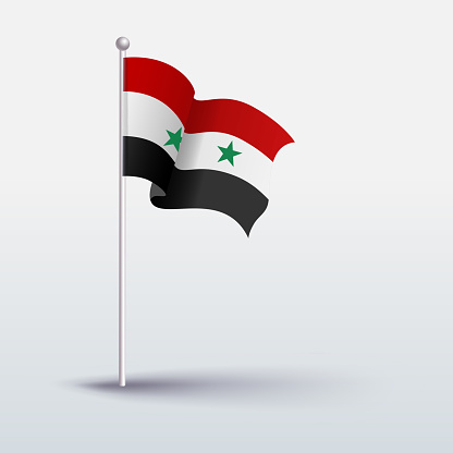 Waving Flag of Syria
