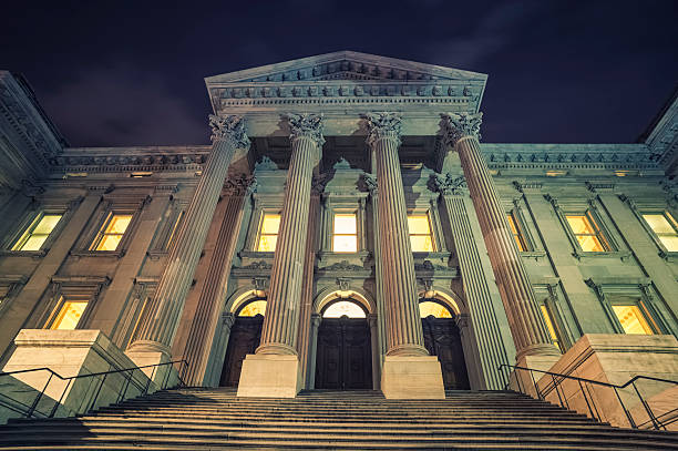istock City Hall in Manhattan by night, New York 170583300