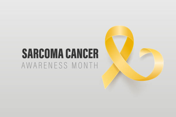istock Sarcoma, Bone Cancer Banner, Card, Placard with Vector 3d Realistic Yellow Ribbon on Grey Background. Sarcoma Cancer Awareness Month Symbol Closeup, July. World Bone Cancer Day Concept 1705834911