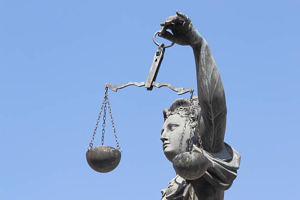 istock scale eyes ancient lady Justice Justitia against perfect blue sky 170583587