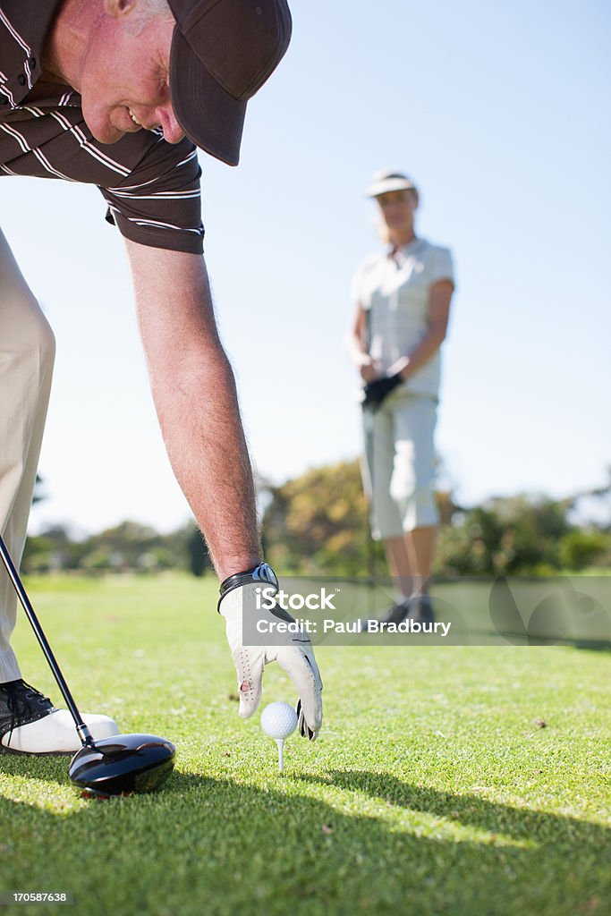 Casal jogar golfe - Royalty-free Golfe Foto de stock