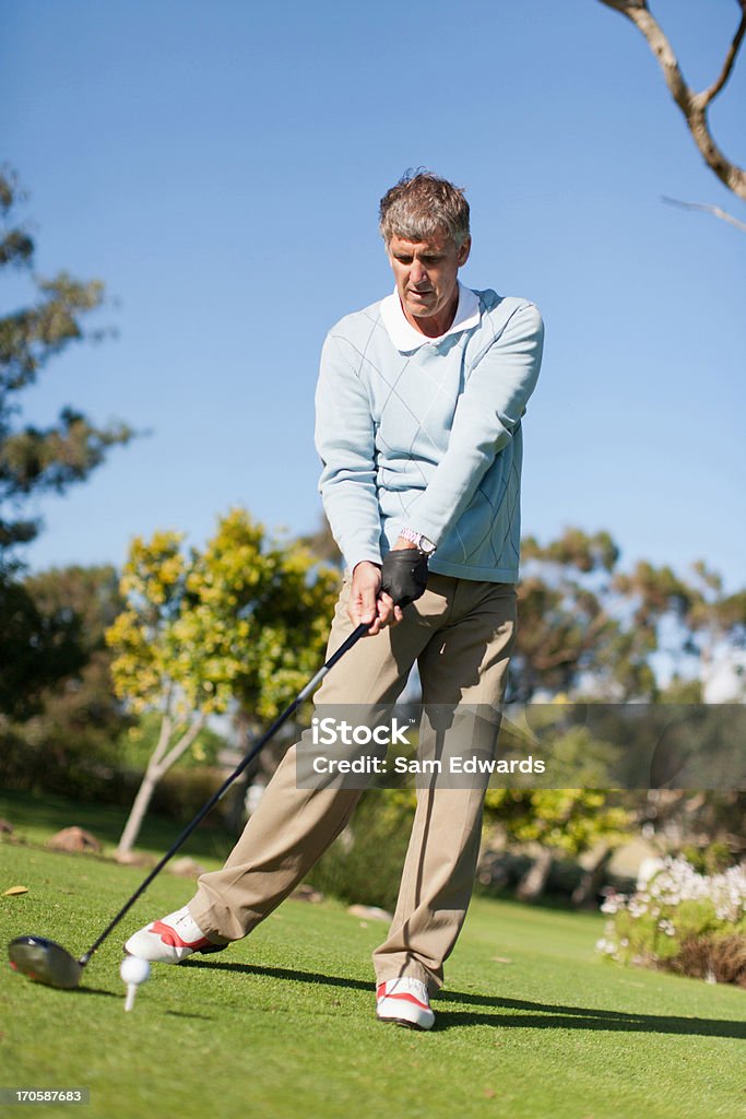 남자 게임하기 골프 - 로열티 프리 45-49세 스톡 사진