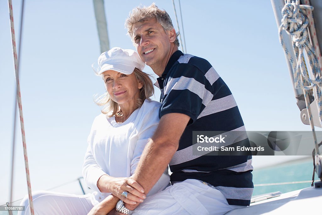 Casal no barco - Royalty-free Casal de Meia Idade Foto de stock