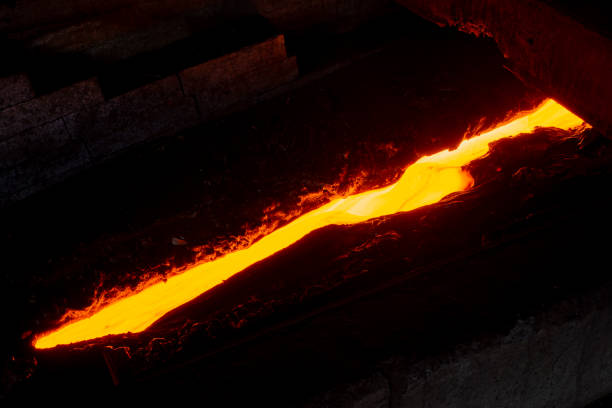 istock Close-up liquid steel. 1705881415