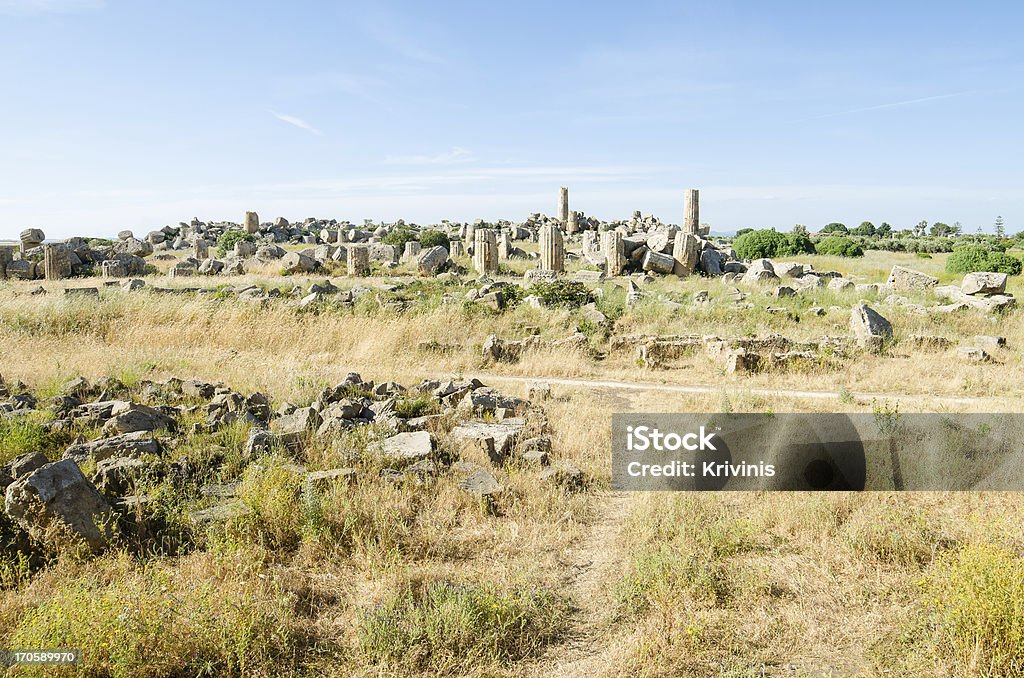 Sigue siendo de la vieja ciudad en griego Selinunte, Sicilia - Foto de stock de Aire libre libre de derechos