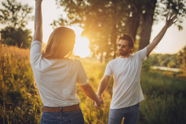 istock Happy couple dancing in nature 1705925379