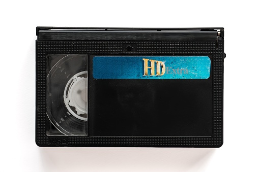 An isolated shot with studio light from a VCR tape.