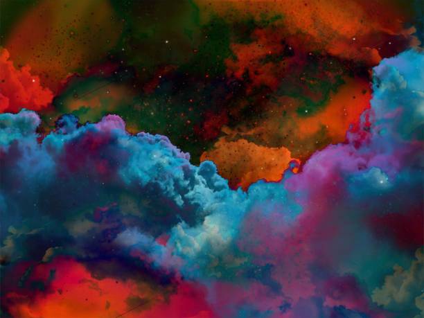 istock Background Illustration of Spooky Halloween Night Sky and Drifting Eerie Clouds 1705945691