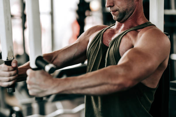 istock Chest Exercise Done By Male Bodybuilder In Gym 1705969843