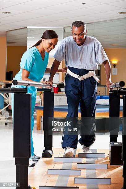 Gait Training Physical Therapy Stock Photo - Download Image Now - Physical Therapy, Recovery, Patient