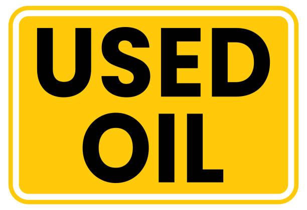 Used Oil. Used Oil Sign, Icon, Poster, Vector Illustration. Used Oil. Used Oil Sign, Icon, Poster, Vector Illustration. Oil Hazard Waste Label Decal Sticker. heat transfer fluid stock illustrations