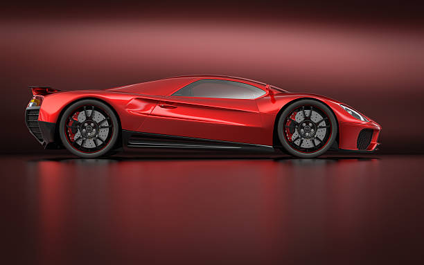 istock Side profile of sleek, modern super car 170598346
