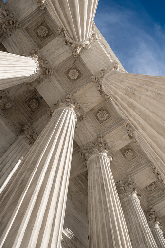 Columns at the U.S. Supreme Court building