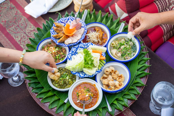 istock Khan Toke - Thai northern food set meal 1705988043