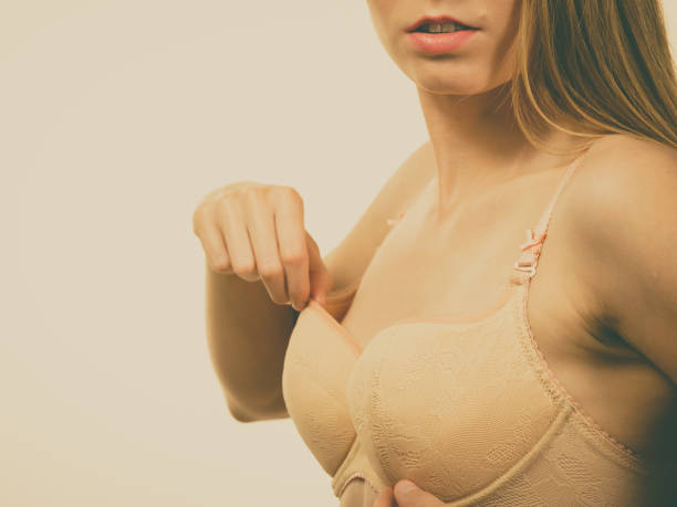 istock Girl wearing wrong size bra 1705992165