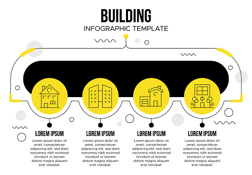 istock Building - Construction Insights Infographic Template: Building a Sustainable Future 1706013091