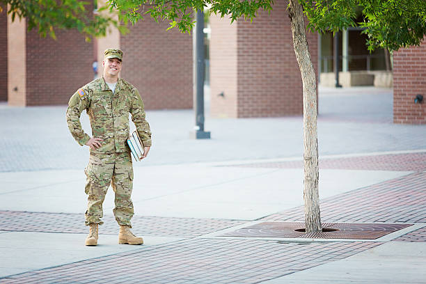 istock American Soldier with books 170602329