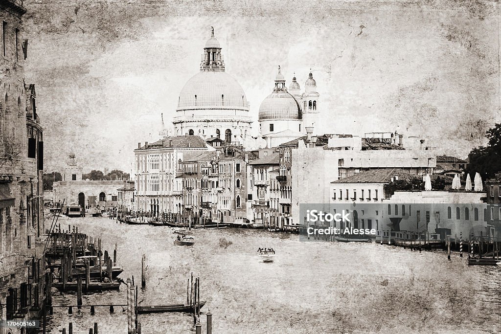 Venice. Vintage style photo. Vintage style photo. Venetian canal and gondolas Adriatic Sea Stock Photo